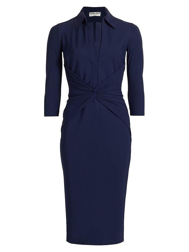 Womens Zaray Jersey Twist-Front Midi-Dress Product Image