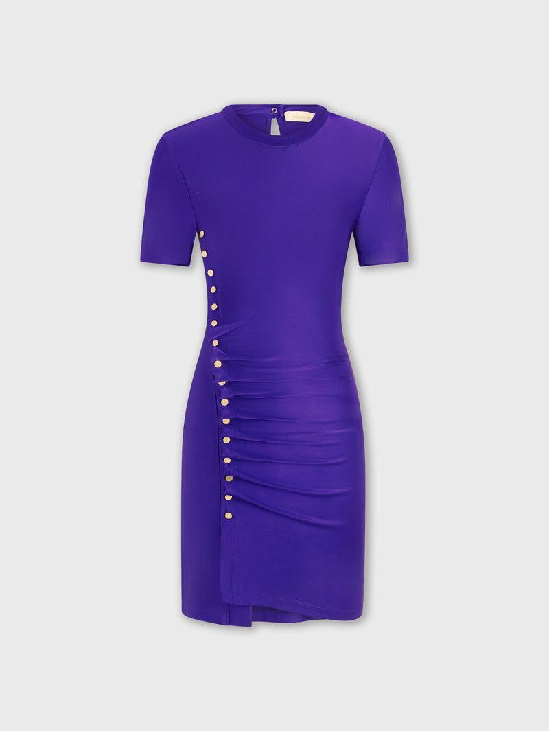 Purple drapé pression mini dress Product Image