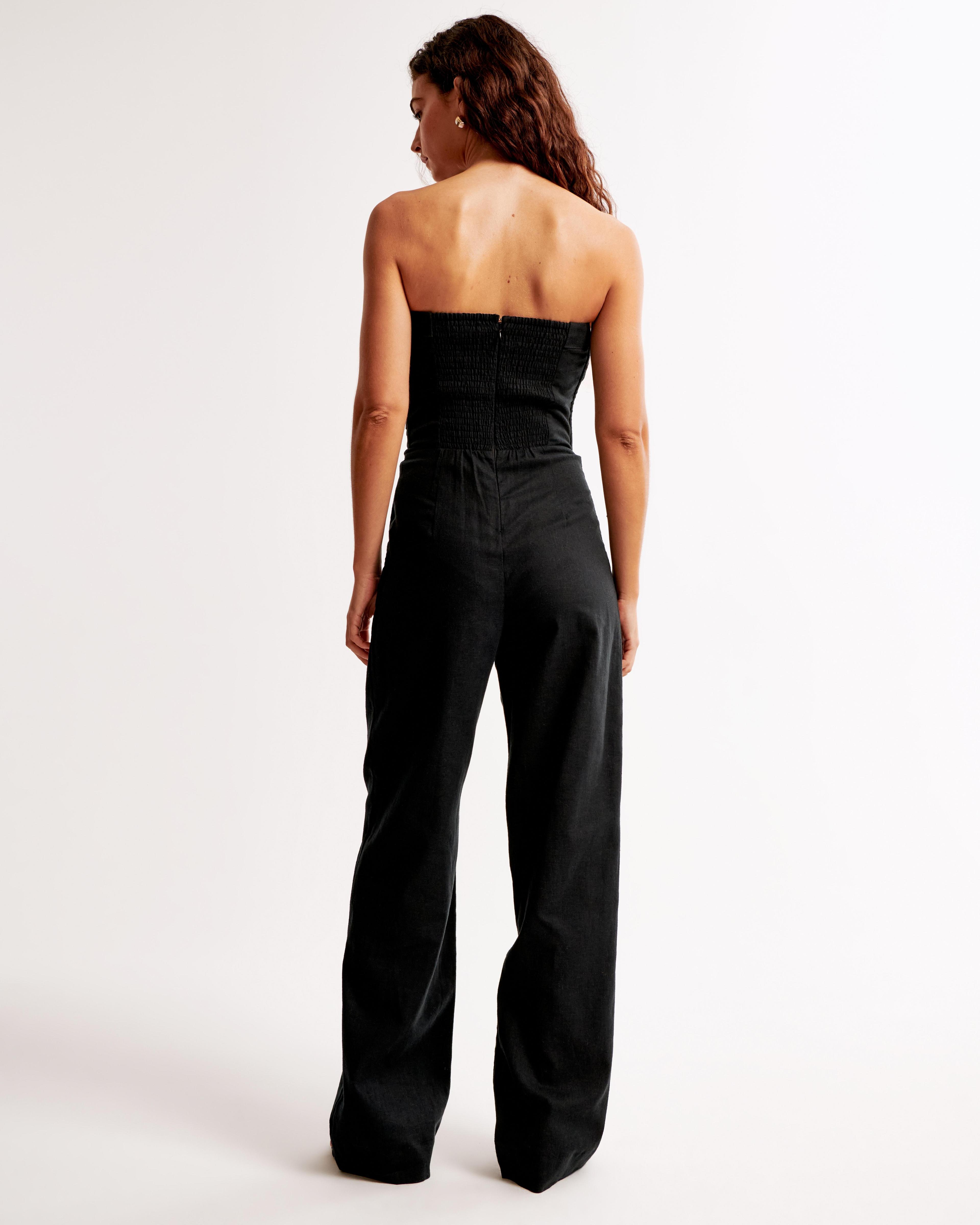 Emerson Linen-Blend Strapless Jumpsuit Product Image