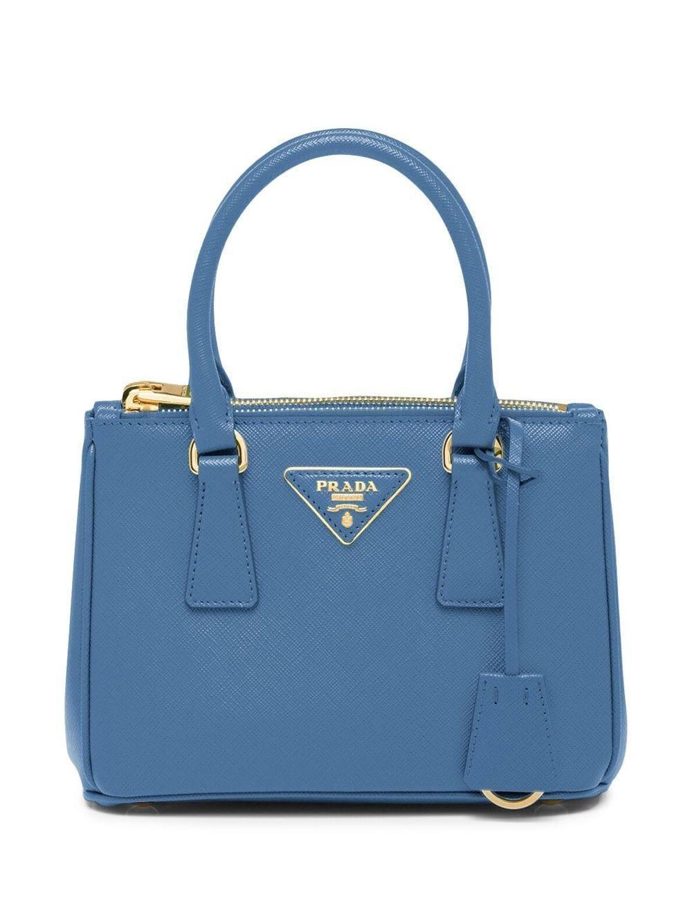 Galleria Saffiano Leather Mini-bag In Blue Product Image