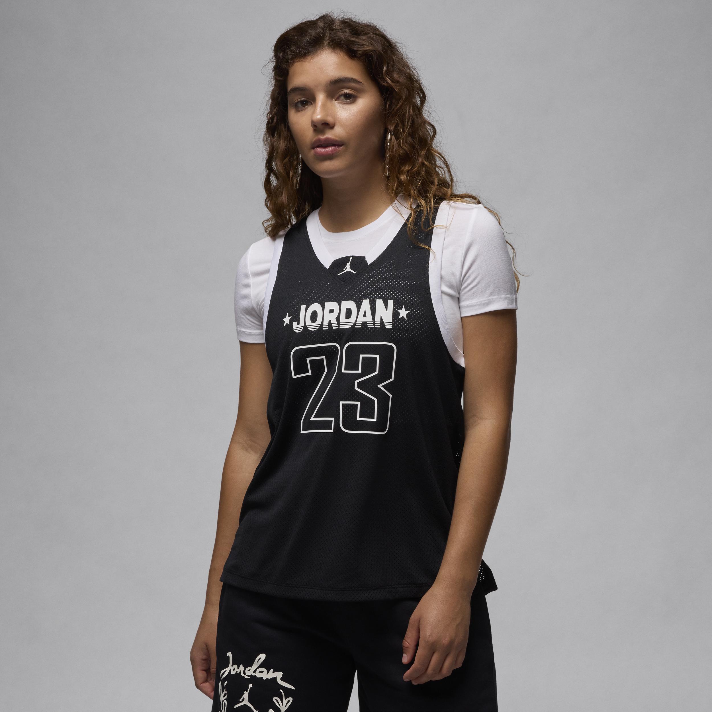 Jordan Womens Jordan Split Jersey 23 Tank Top 2 - Womens White/Black Product Image