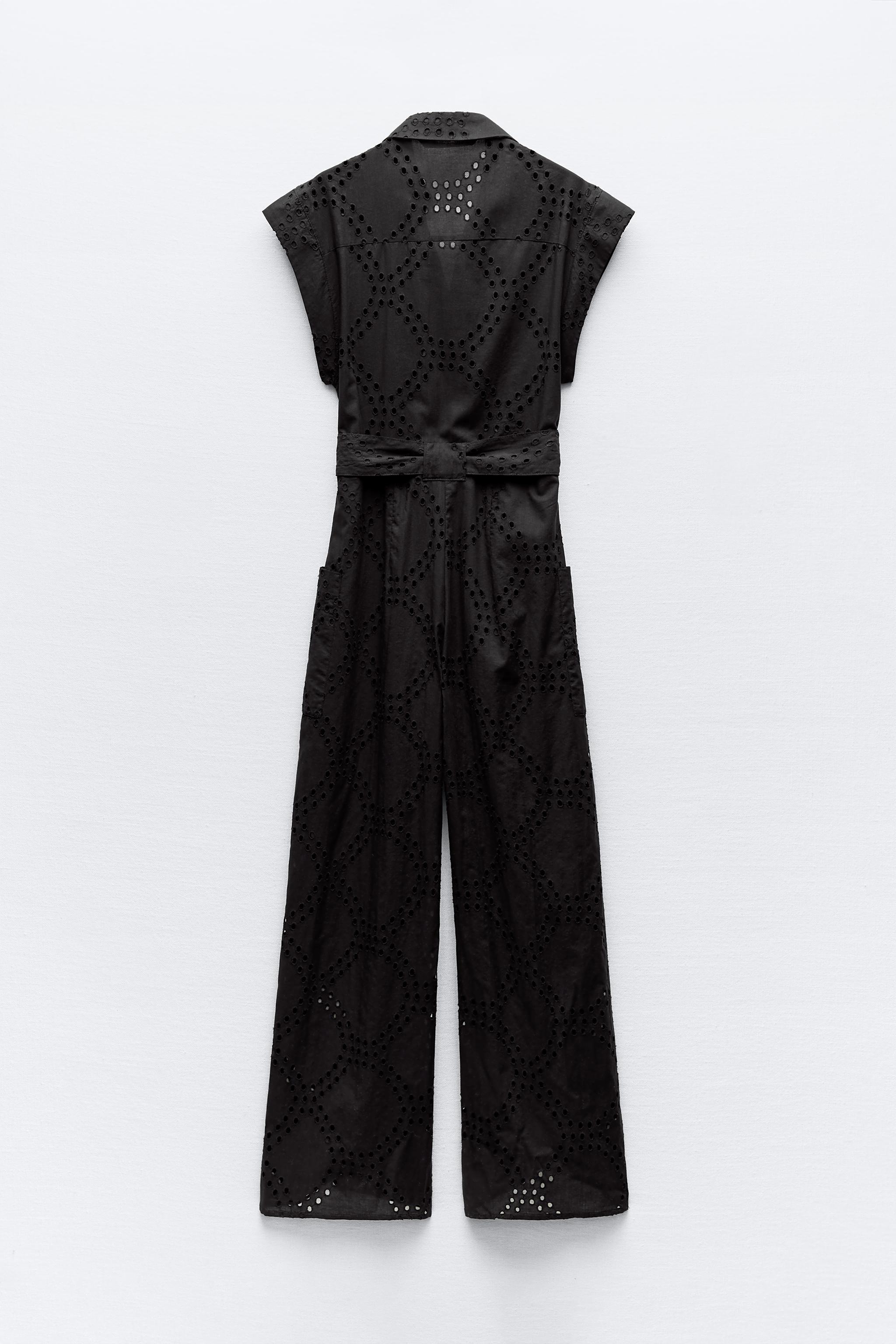 EMBROIDERED EYELET JUMPSUIT Product Image