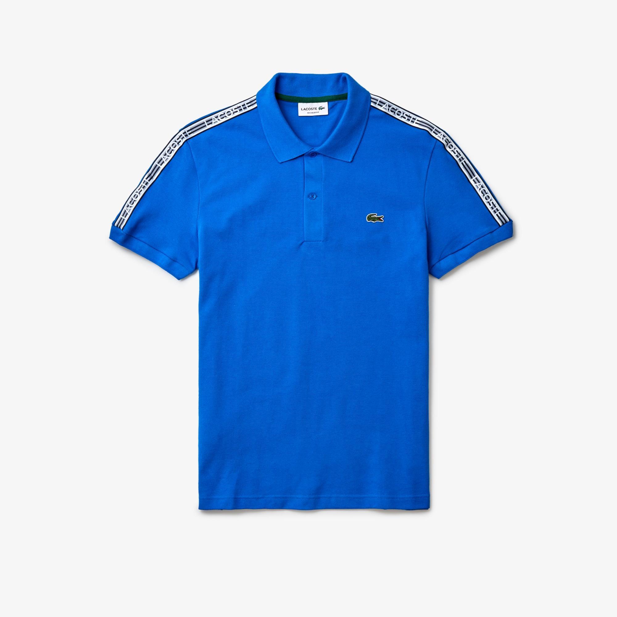 Men's Regular Fit Logo Stripe Stretch Cotton Polo Product Image