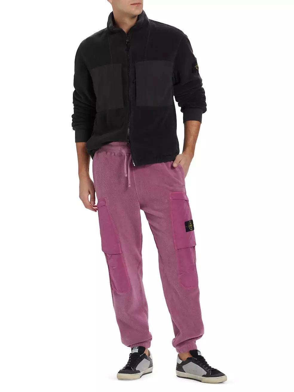 Mens Cotton-Blend Fleece Jacket Product Image