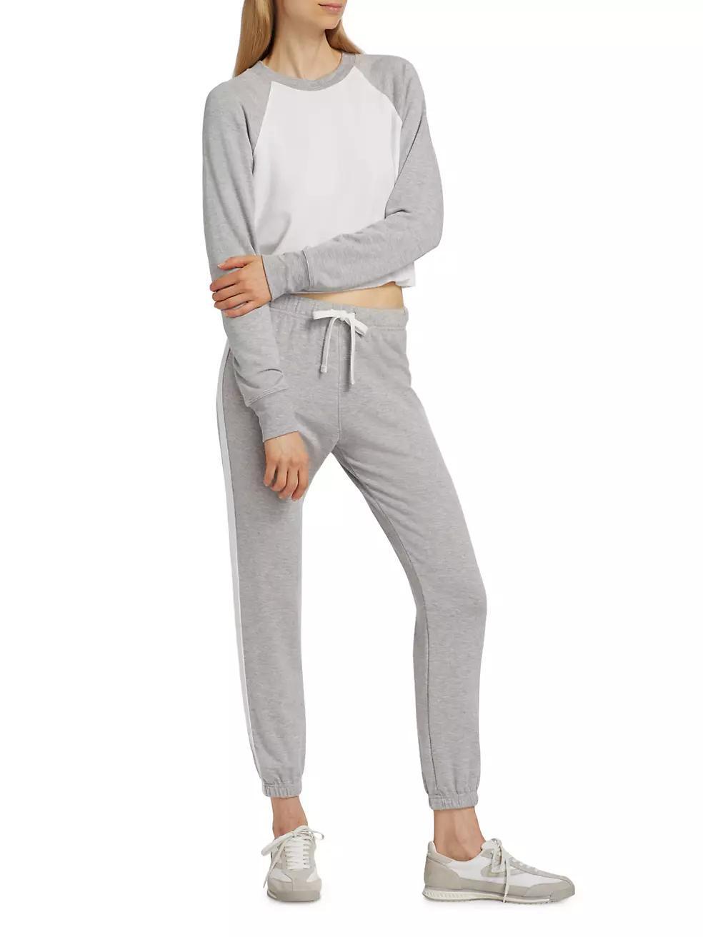 Sonia Fleece Stripe Jogger Sweatpants Product Image