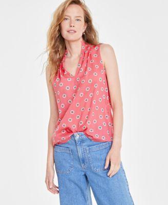 Womens Sleeveless Ruffle-Neck Top, Created for Macys Product Image