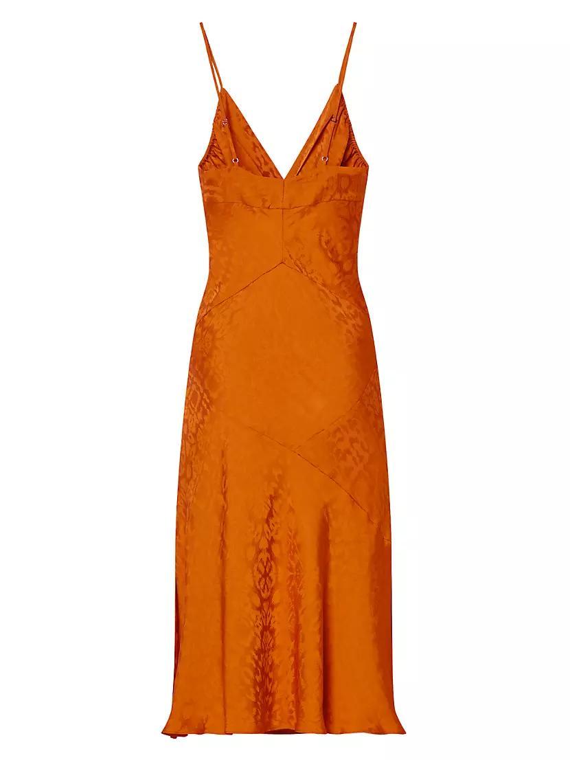 Leo Leopard Jacquard Bias Slip Dress Product Image