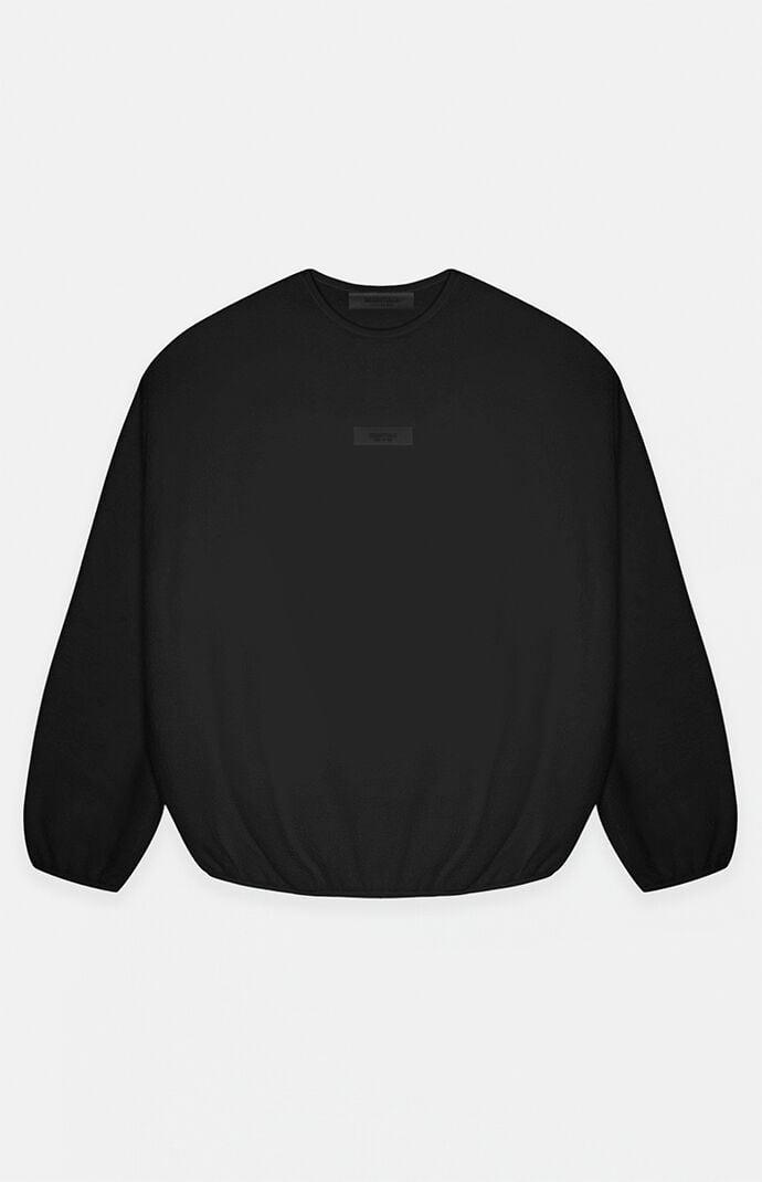 Jet Black Crew Neck Sweatshirt Product Image