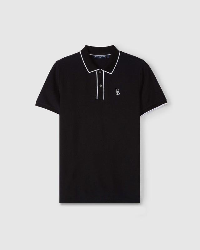 Mens Dallas Pique Polo Shirt 999 BLACK/WHITE / XS - 3 Product Image