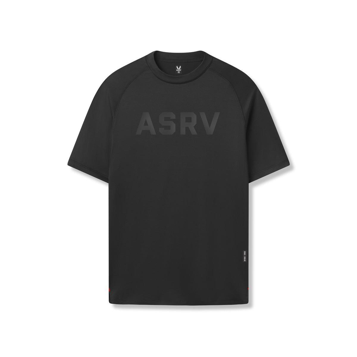 0918. AeroSilver® Fitted Tee - Black "ASRV" Product Image