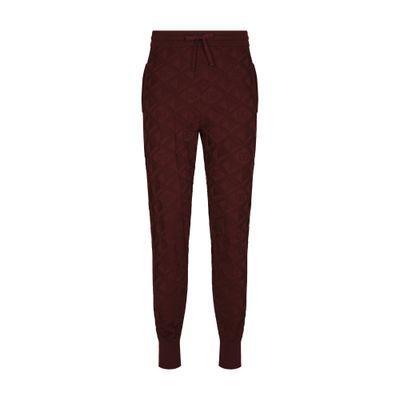 3d Silk Jacquard Jogging Pants In Purple Product Image