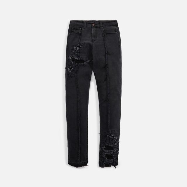 Val Kristopher Eroded Denim Faded - Black Male Product Image