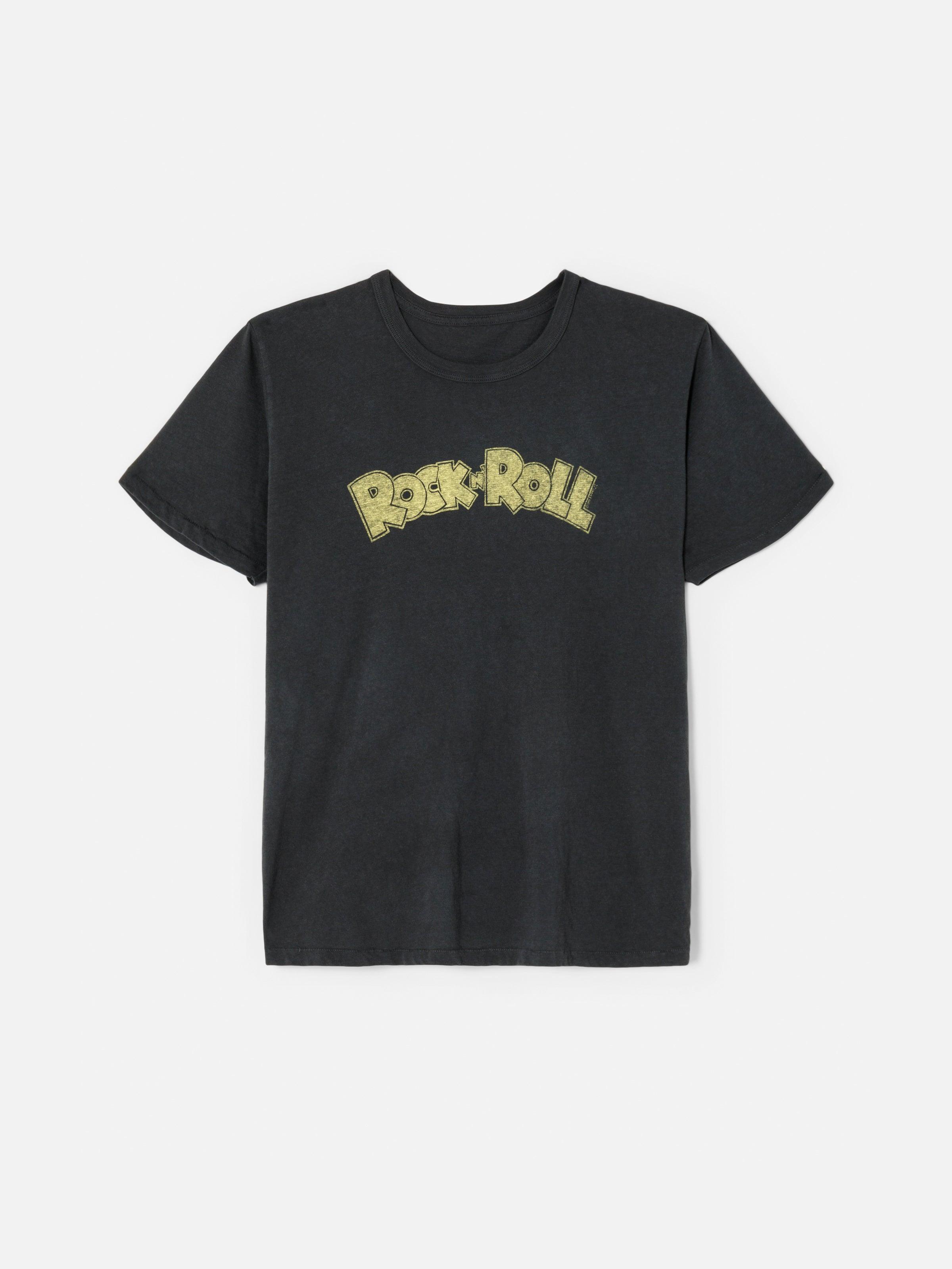 Classic "Rock N Roll" Tee - Aged Black Product Image