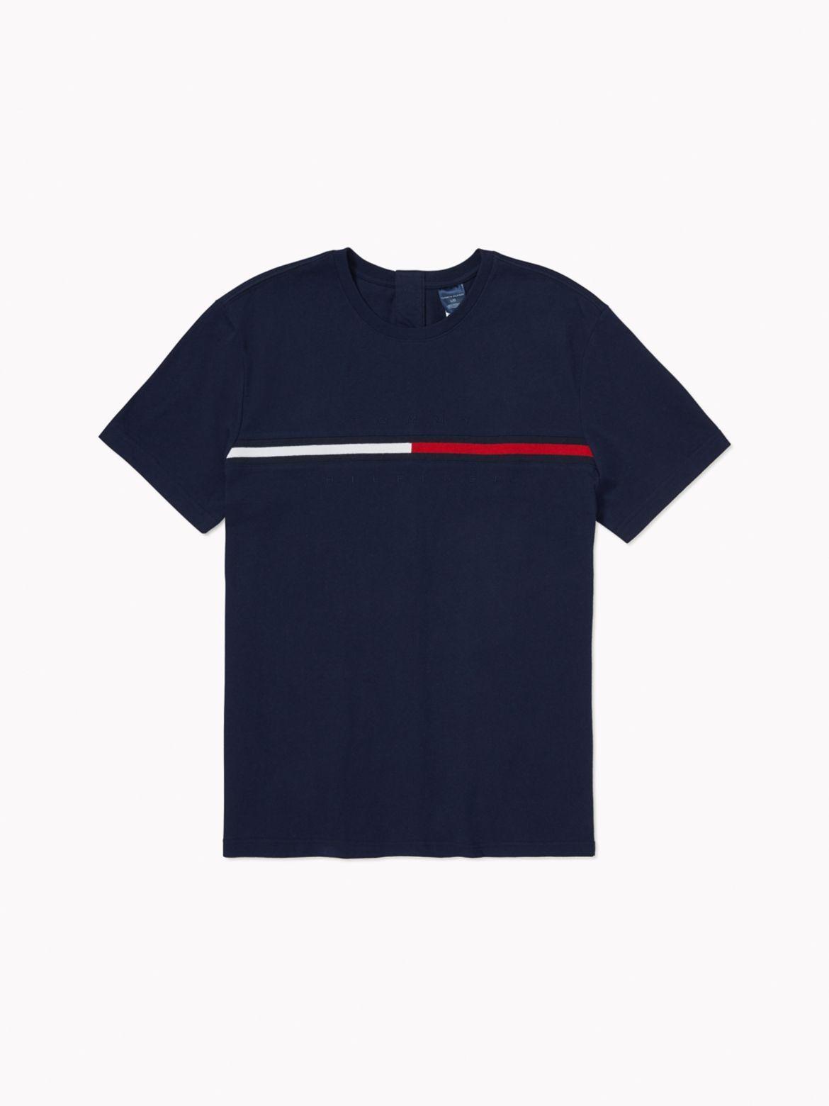 Tommy Hilfiger Men's Seated Fit Signature Stripe T-Shirt Product Image