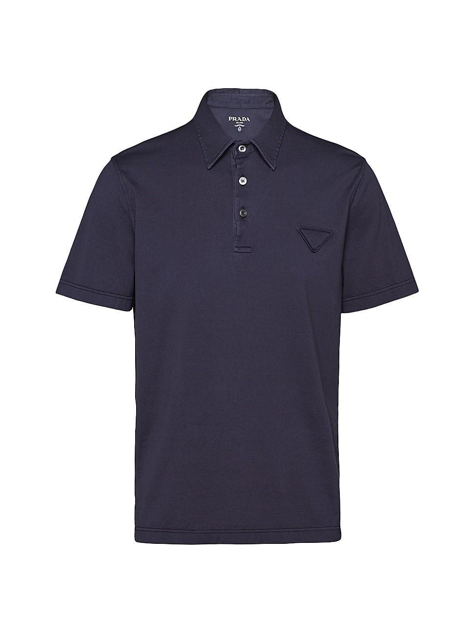 Mens Short-Sleeved Cotton Polo Shirt Product Image