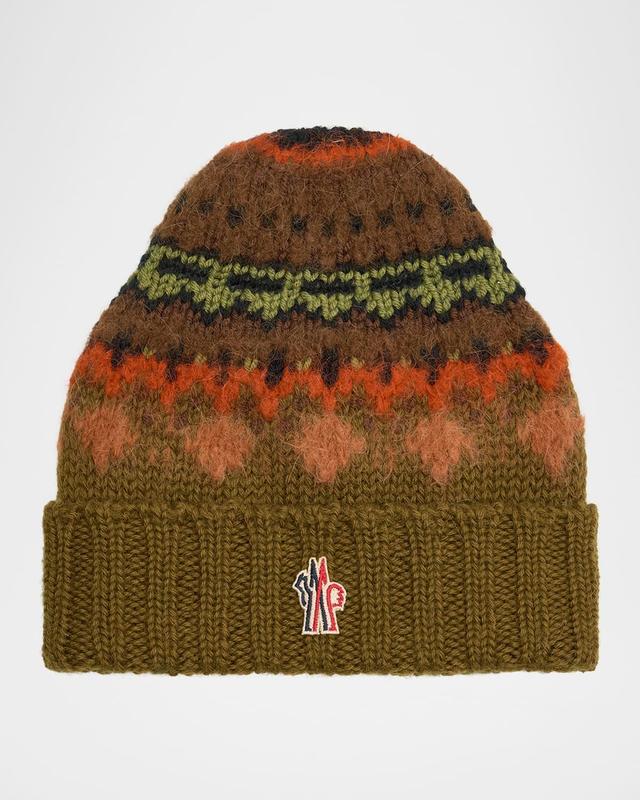 Mens Patterned Wool Beanie Product Image