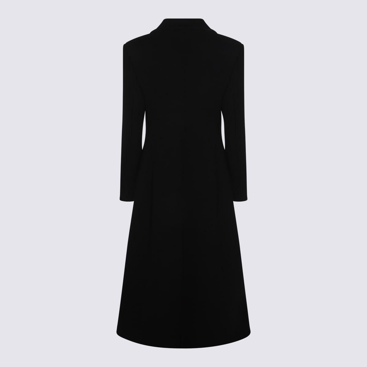 VALENTINO Manteau En Compact Coat Femme Noir 46 In Black Product Image