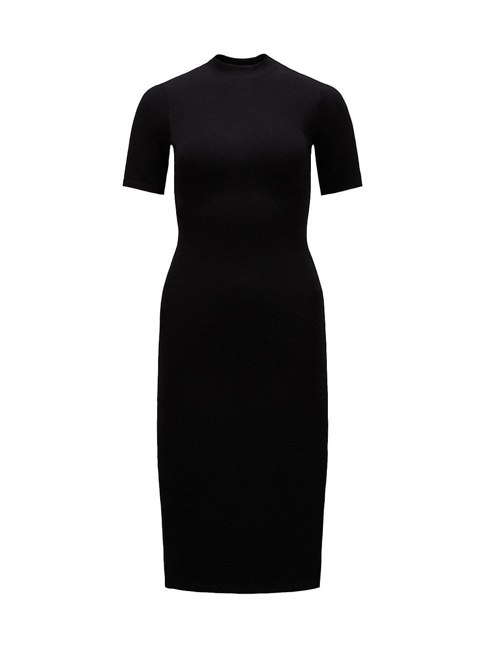 Womens Short Sleeve Stretch Midi Dress Product Image