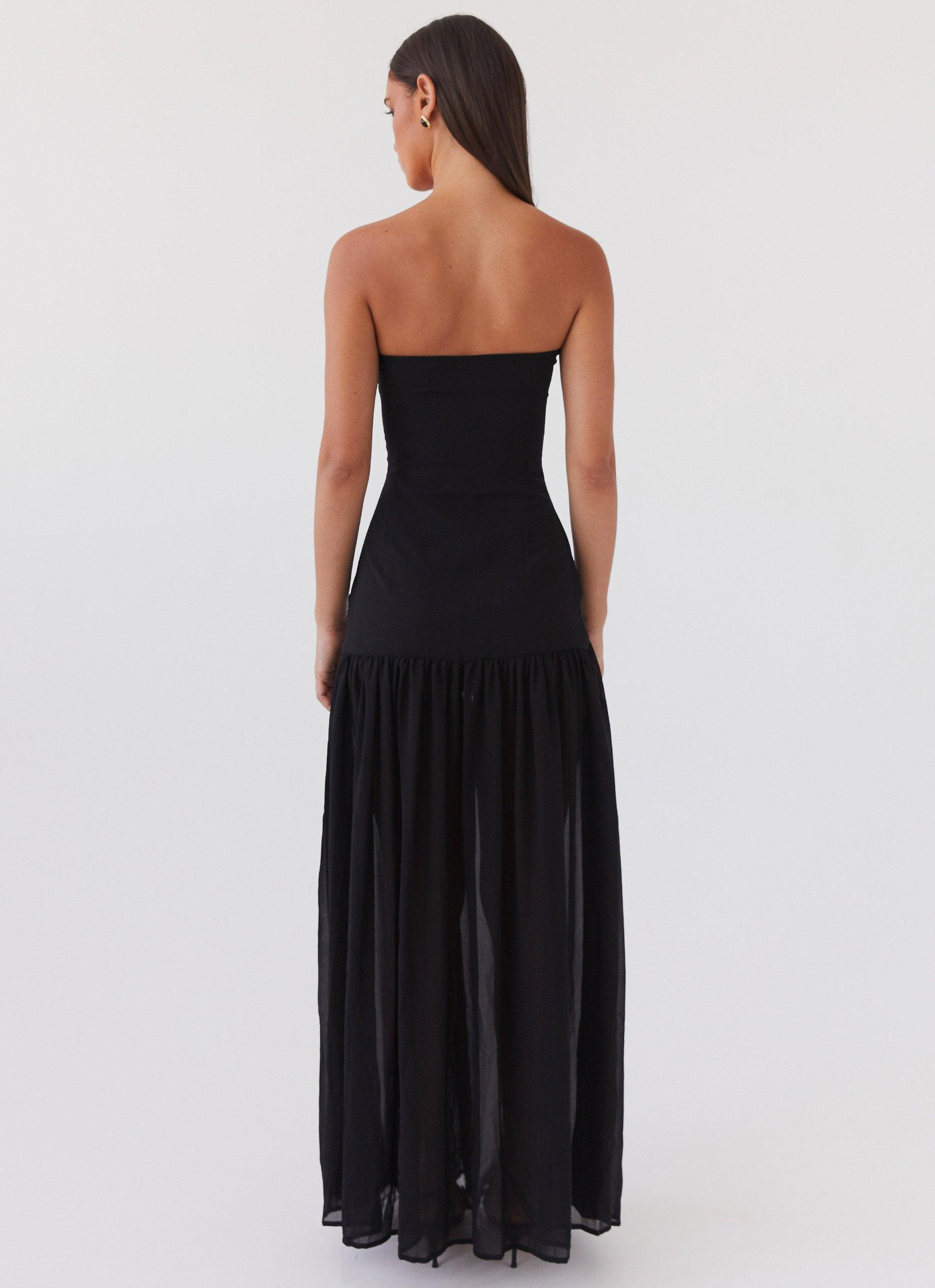 Eden Strapless Maxi Dress - Black Product Image