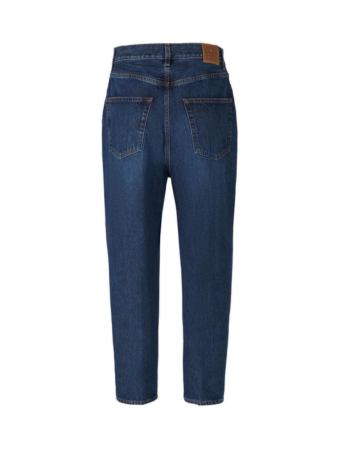 TOTÊME Organic Cotton Tapered Jeans In Blue Product Image