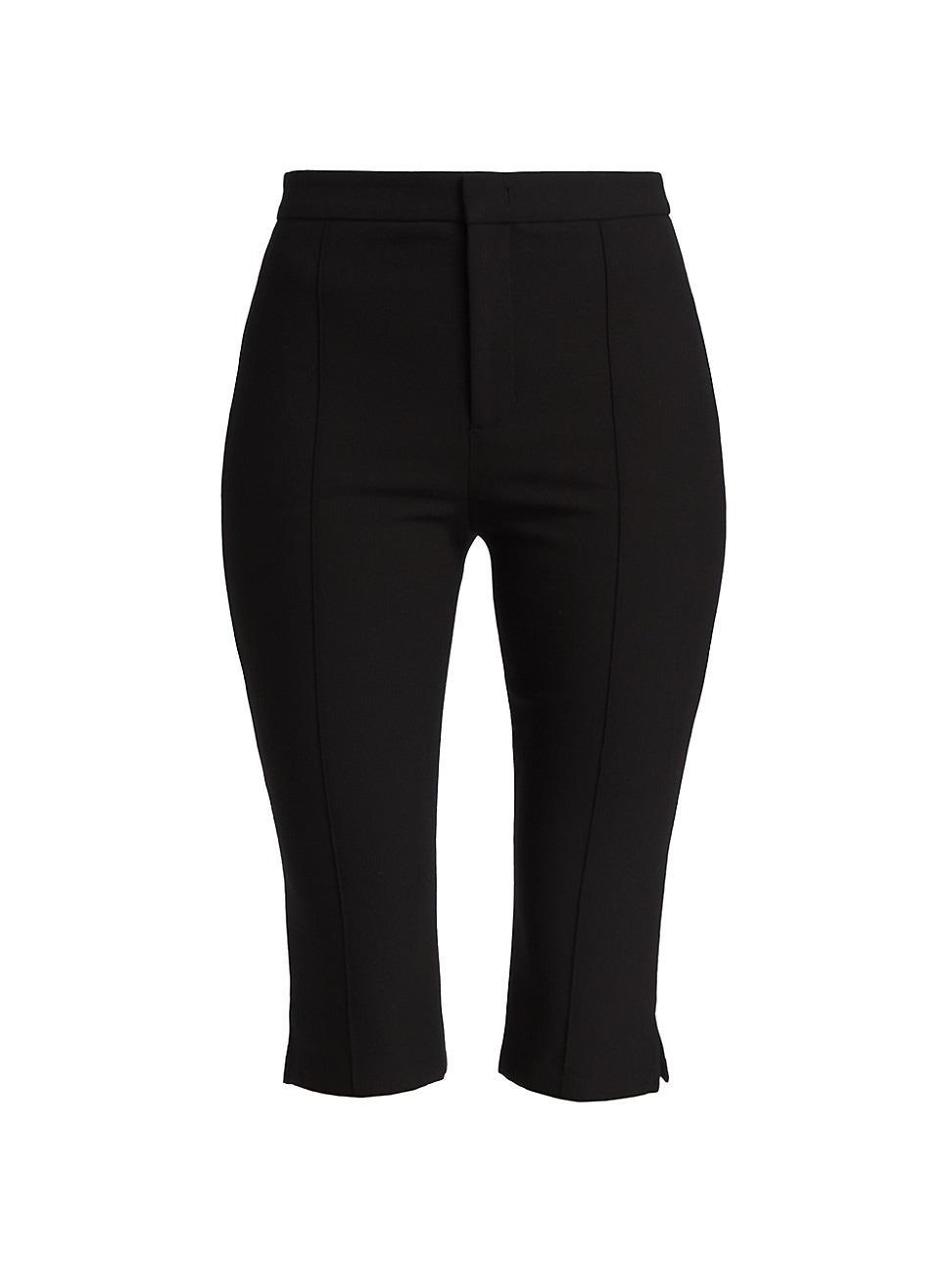 Womens Crepe Pintuck Slim-Fit Capri Pants product image