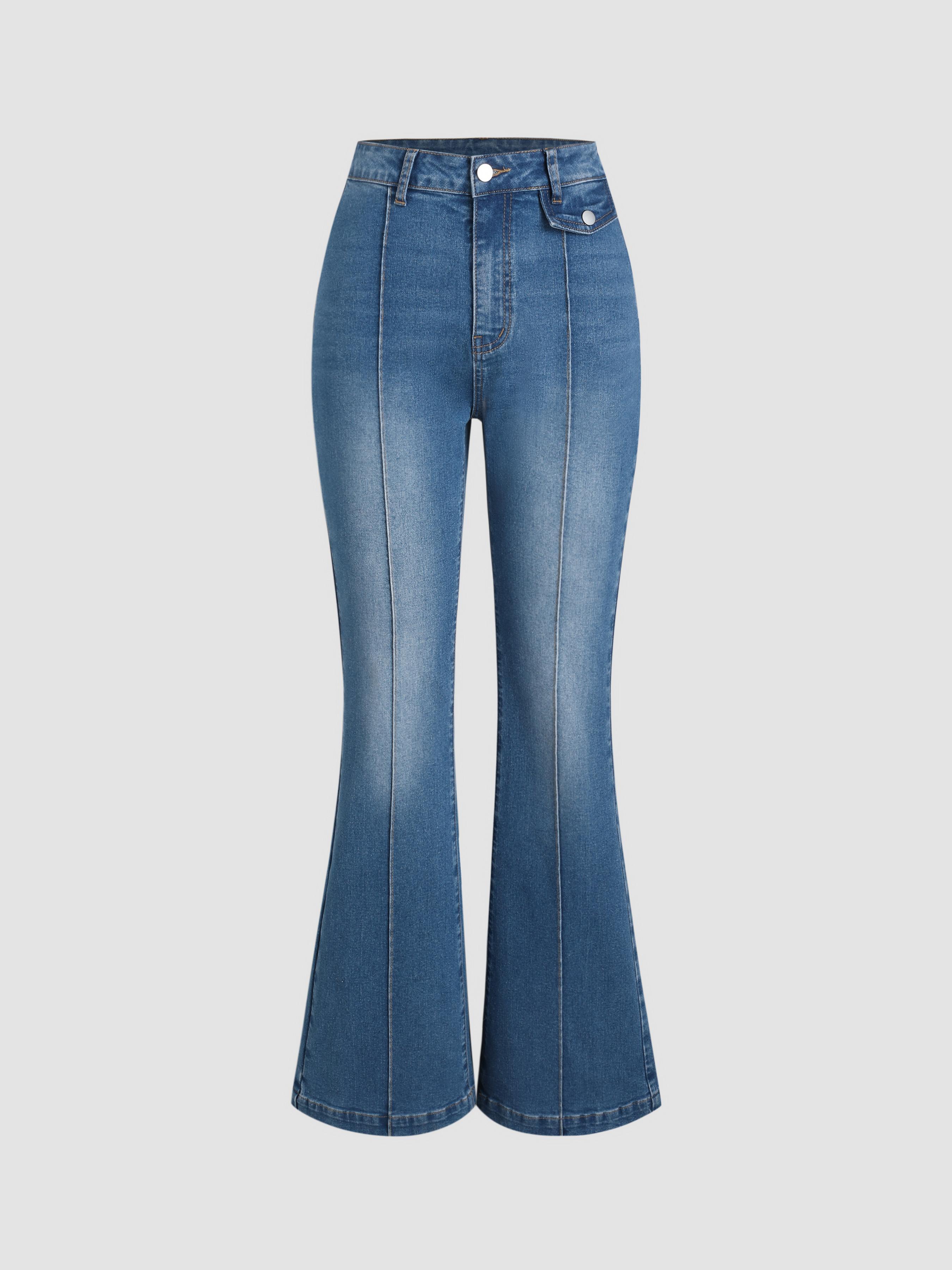 Denim Washed High Waist Flared Jeans product image