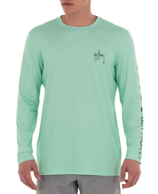 Guy Harvey Mens Moisture-Wicking Upf 50 Logo Graphic Long-Sleeve T-Shirt Product Image