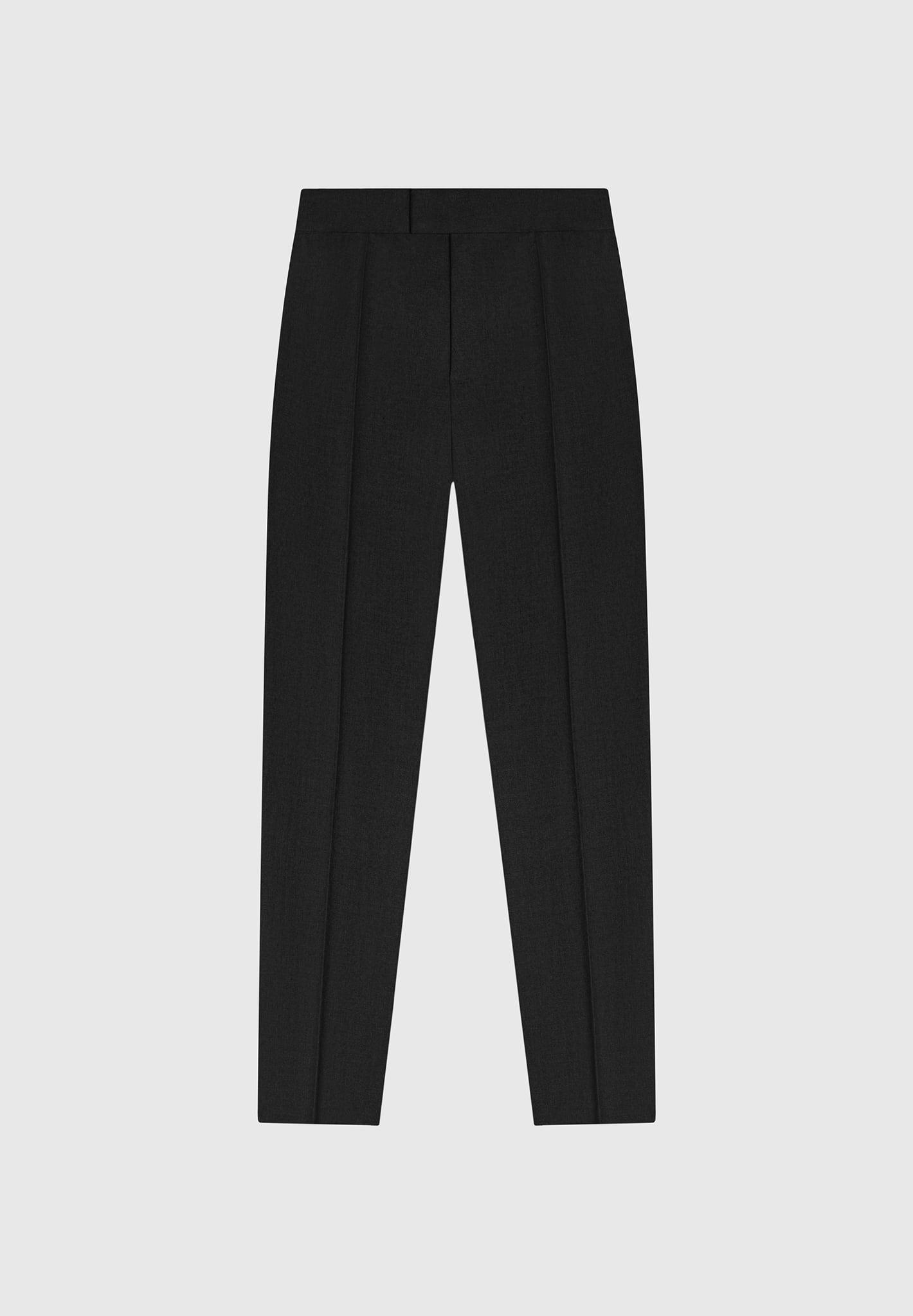 Slim Fit Tailored Trousers - Black Male Product Image