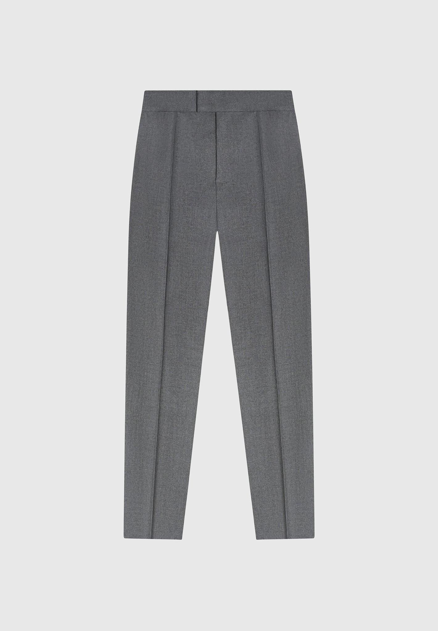 Slim Fit Tailored Trousers - Grey Male Product Image