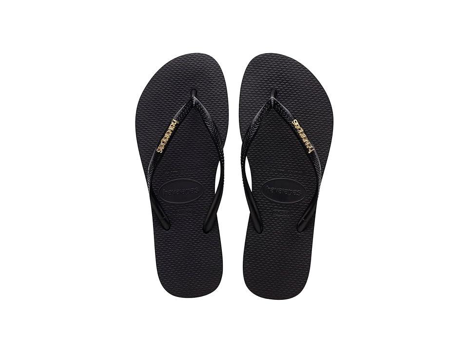 Havaianas Slim Logo Metallic Flip Flop Product Image