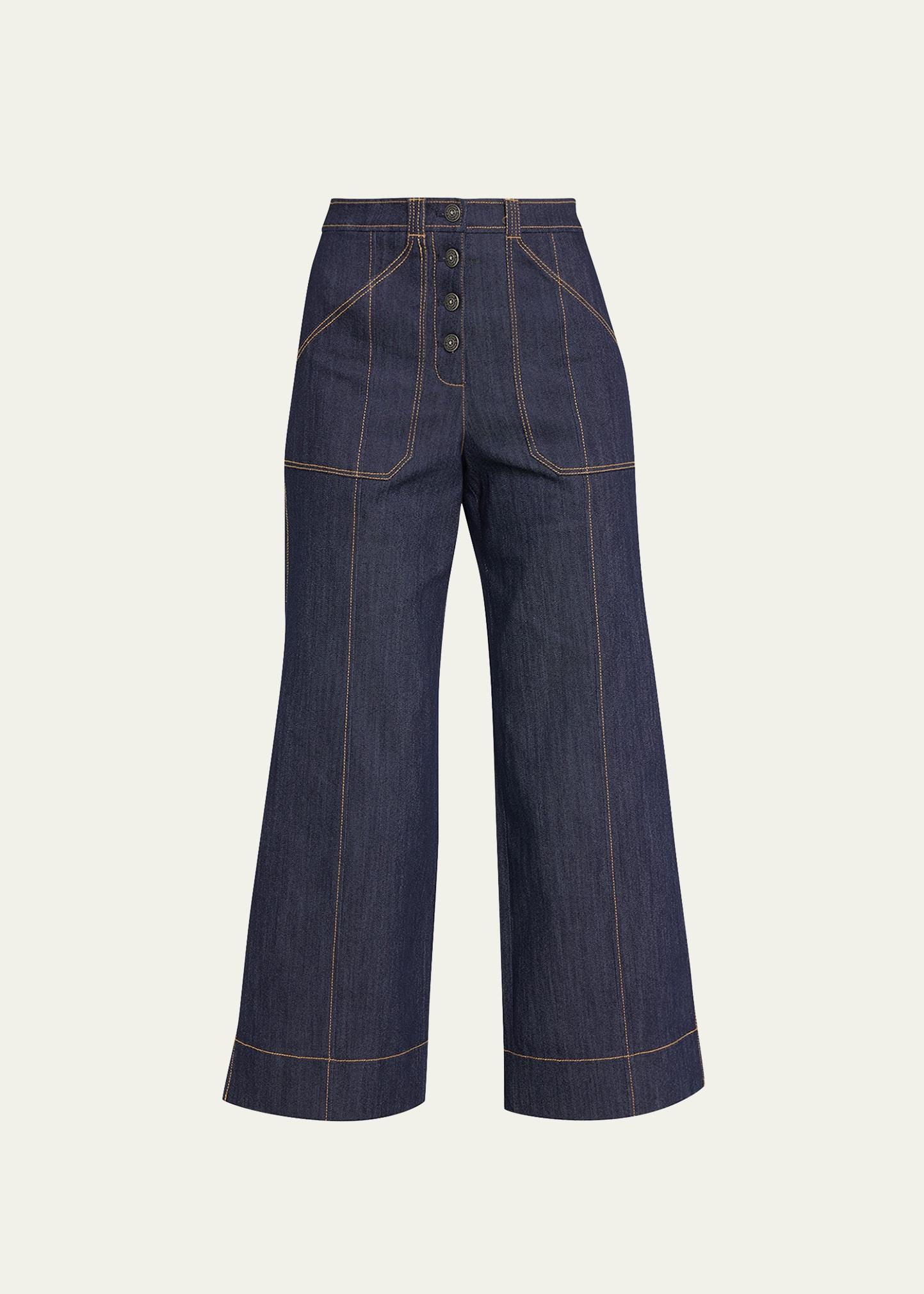 Cinq  Sept Benji Crop Flare Denim Pants Product Image