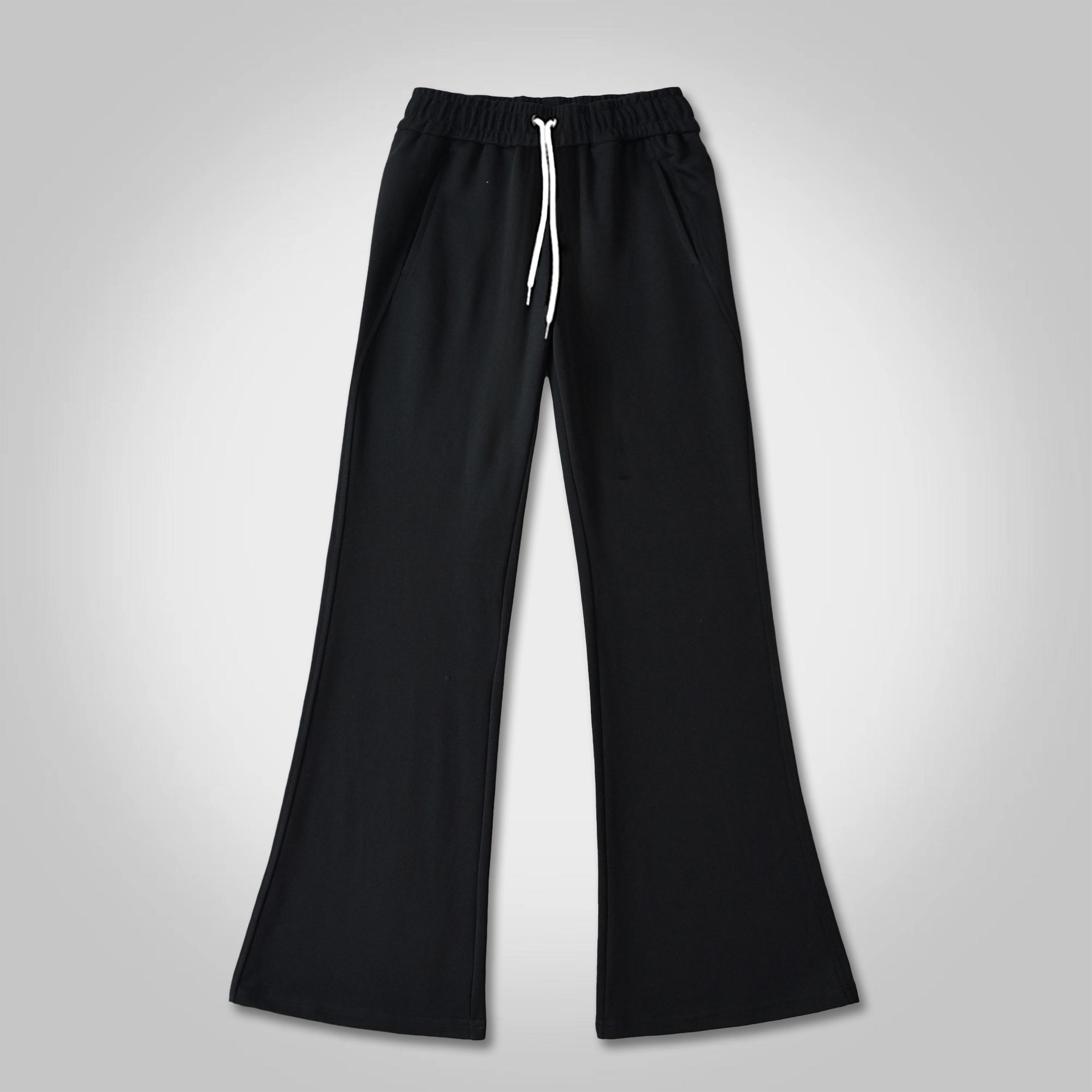 Men's Essentials Everyday Black Flared Sweatpants Product Image