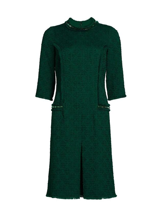 Womens Tweed Stretch Boucle Cocktail Dress Product Image