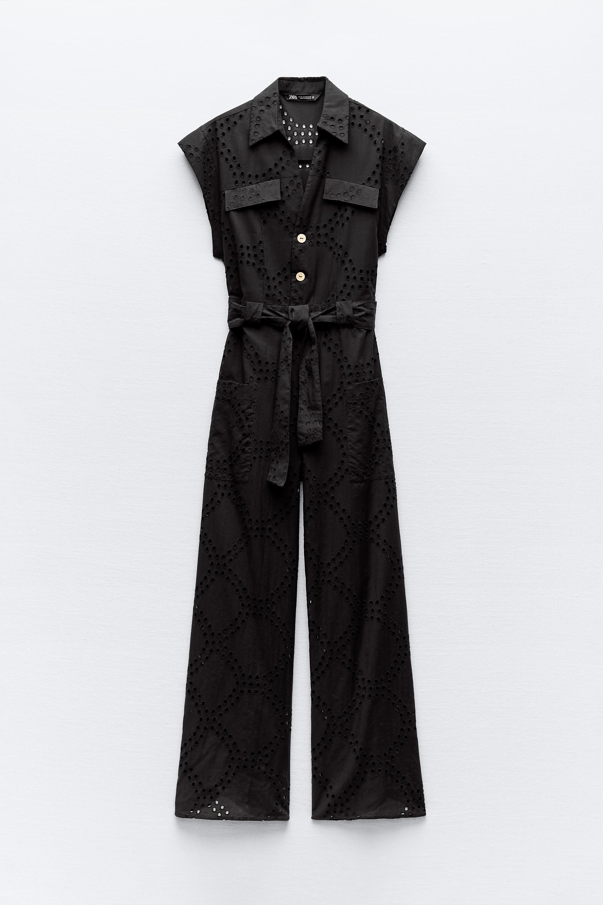 EMBROIDERED EYELET JUMPSUIT Product Image