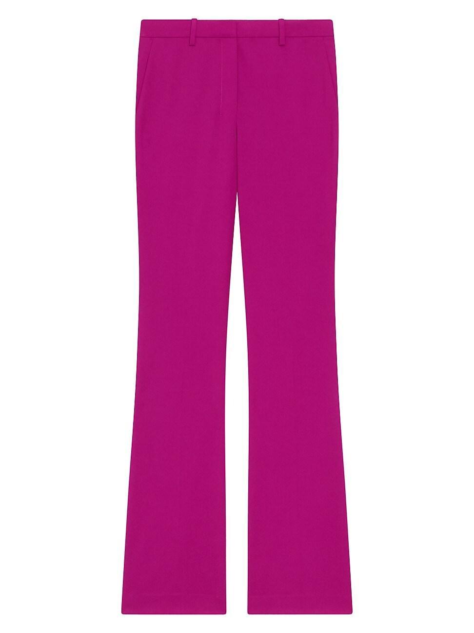 Womens Stretch Wool Straight Full-Length Trousers Product Image