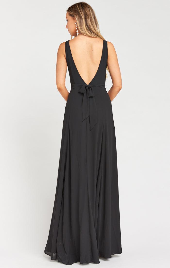 Jenn Maxi Dress ~ Black Chiffon Product Image