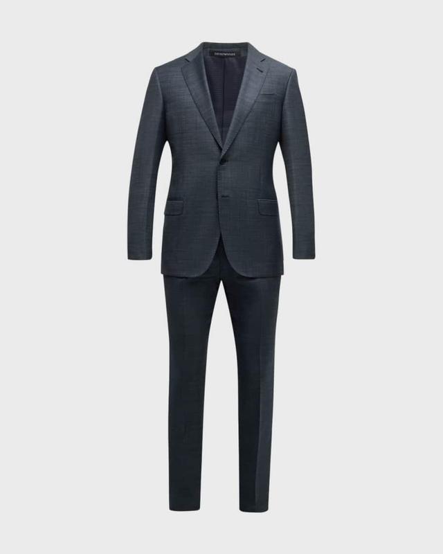 Men's Textured Wool Classic Fit Suit Product Image