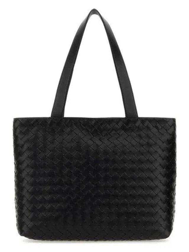 BOTTEGA VENETA Black Intrecciato Leather Tote Bag Product Image