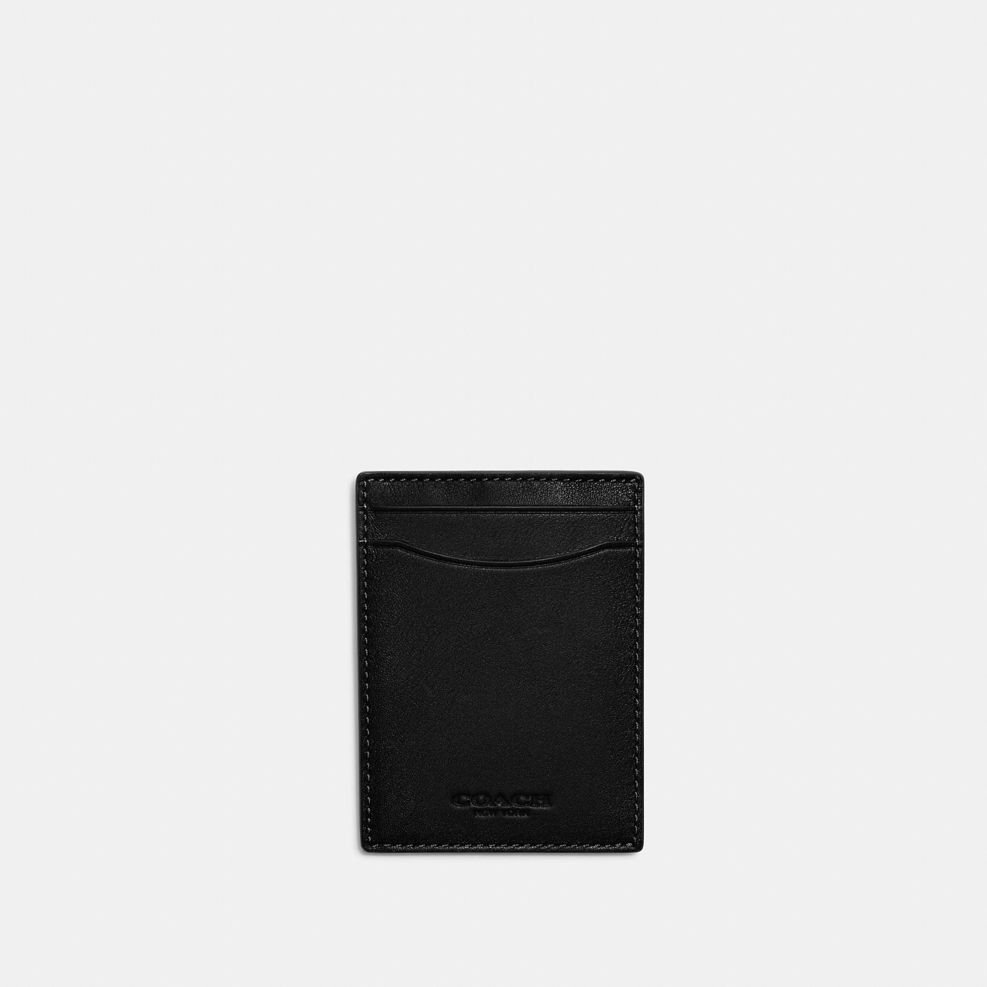 COACH Mens Sport Calf Leather Money Clip Card Case Product Image