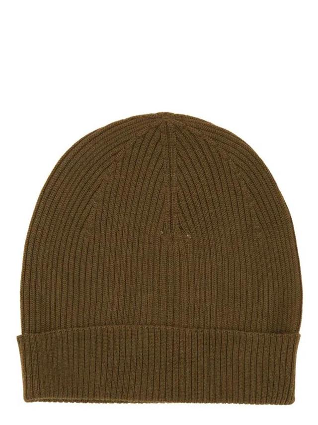 Knitted Beanie Hat In Brown Product Image