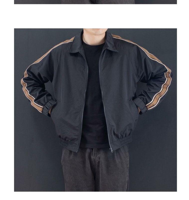 Collared Contrast Trim Zip-Up Jacket product image