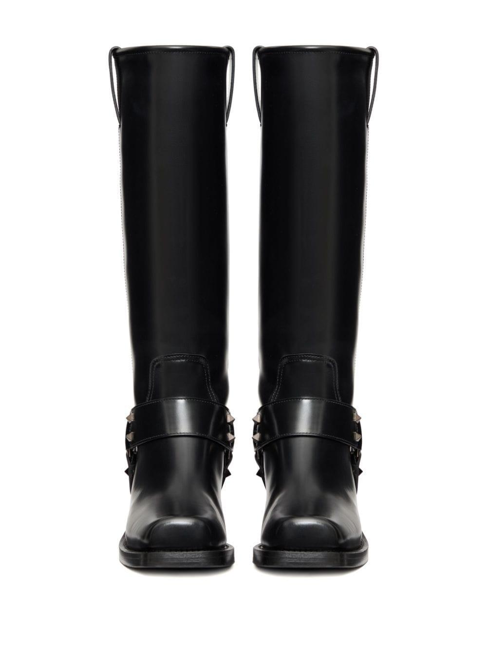 Valentino Garavani Womens Rockstud Biker Boots Product Image