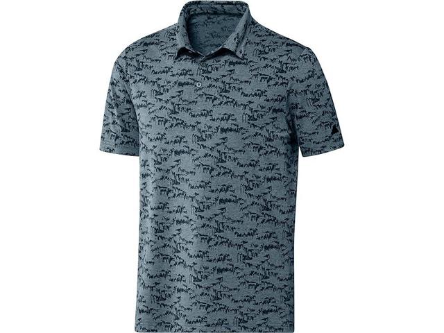 adidas Golf Go-To Printed Polo (Arctic Night) Men's Clothing Product Image