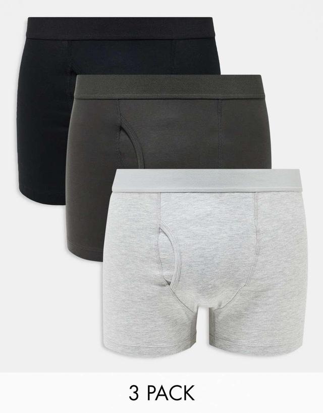 Weekday 3-pack boxer briefs in black and gray Product Image