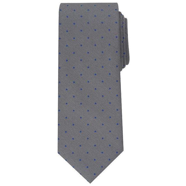 Mens Bespoke Cutler Dotted Skinny Tie, Grey Product Image