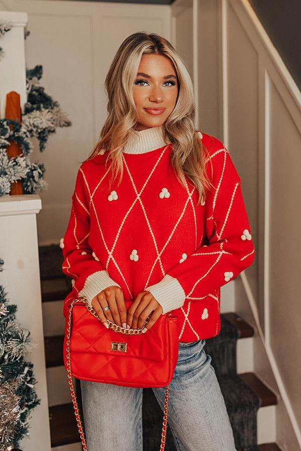 Mistletoe And Magic Sweater In Red Product Image