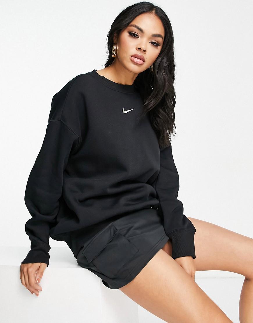 Nike NSW Fleece Crewneck Sweatshirt in Black. - size XXS (also in XS) Product Image