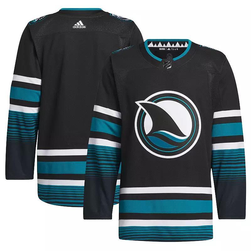 Mens adidas Black San Jose Sharks Alternate Authentic Primegreen Jersey Product Image