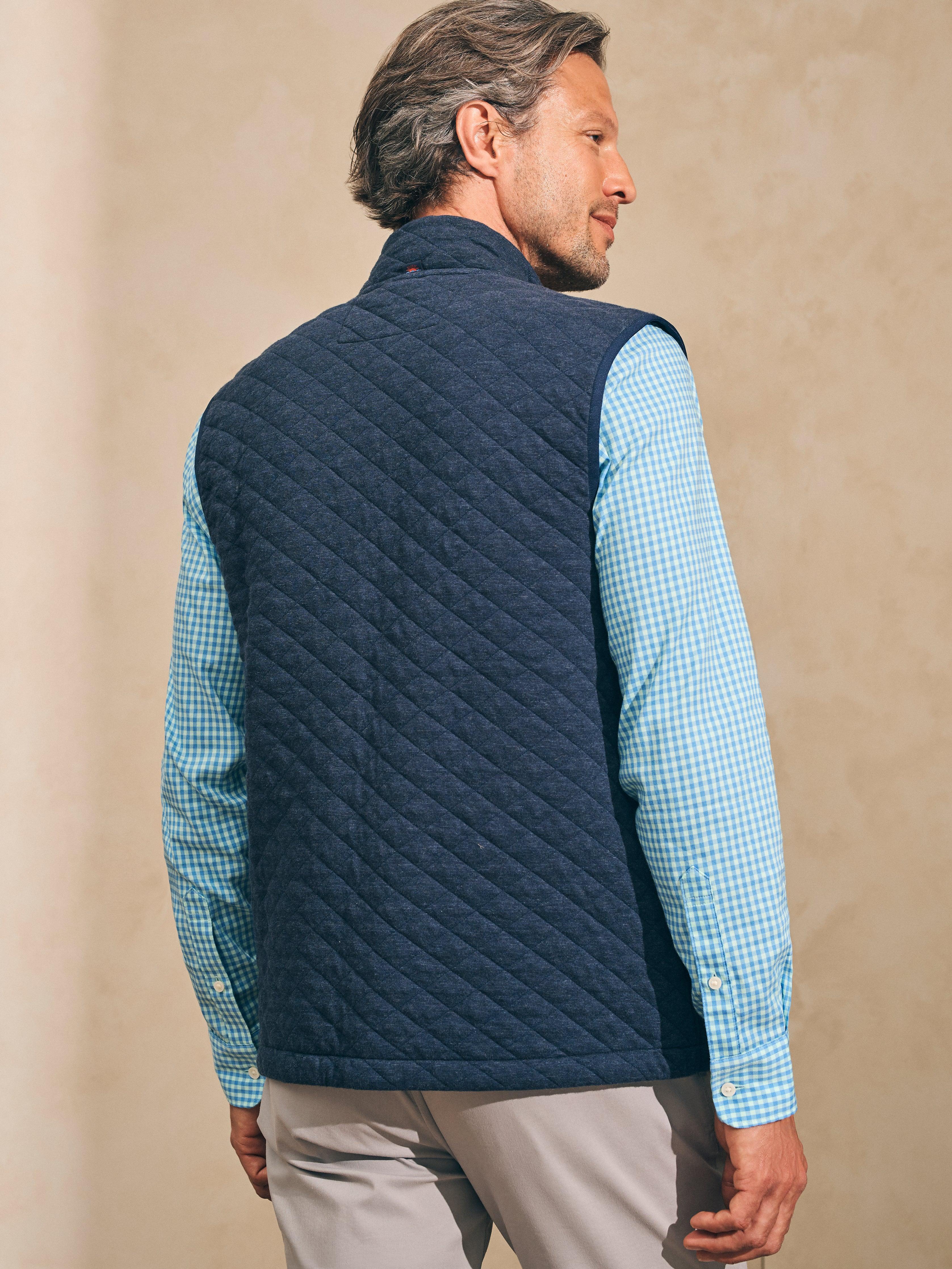 Epic Quilted Fleece Vest - Navy Melange Male Product Image