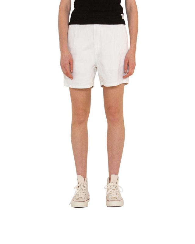 Pauline Pleat Short (Relaxed Fit) - Bleached White Product Image